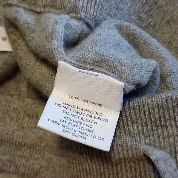 White + Warren Heather Gray Cashmere Knit Pants Sz L - Picture 5 of 12